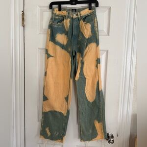 BDG Two-Tone Green and Orange Jeans